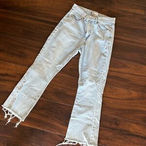 LOFT JEANS - sz 26 - high waist kick crop jeans